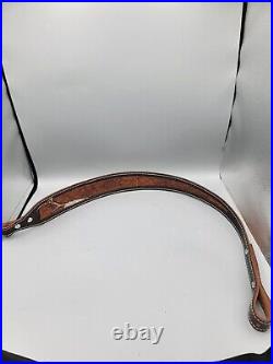 Custom Handmade hand carved leather rifle sling