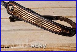 Custom Leather Rifle Sling Personalized Hand tooled leather Gun Sling