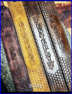 Custom Leather Rifle Sling With Swivels Custom Gun Slings Rifle Straps