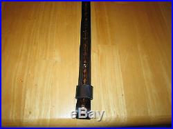 Custom Made Genuine Leather Rifle Sling With Name And Deer Head/brown & Black