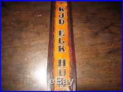 Custom Made Hand-tooled Leather Rifle Sling With Your Name And Elk Tan & Brown