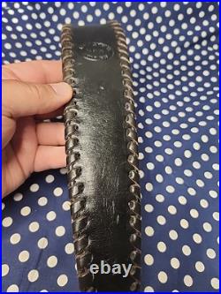 Custom Murray Leather Thumb Hole Suede Backed Leather Rifle Sling W Swivels