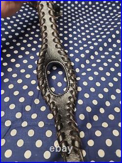 Custom Murray Leather Thumb Hole Suede Backed Leather Rifle Sling W Swivels