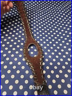 Custom Murray Leather Thumb Hole Suede Backed Leather Rifle Sling W Swivels