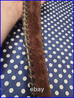 Custom Murray Leather Thumb Hole Suede Backed Leather Rifle Sling W Swivels