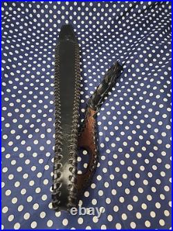 Custom Murray Leather Thumb Hole Suede Backed Leather Rifle Sling With Swivels