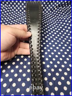 Custom Murray Leather Thumb Hole Suede Backed Leather Rifle Sling With Swivels