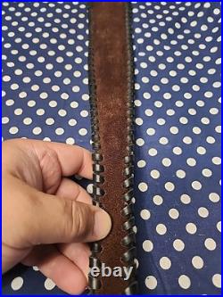 Custom Murray Leather Thumb Hole Suede Backed Leather Rifle Sling With Swivels