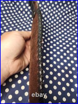 Custom Murray Leather Thumb Hole Suede Backed Leather Rifle Sling With Swivels