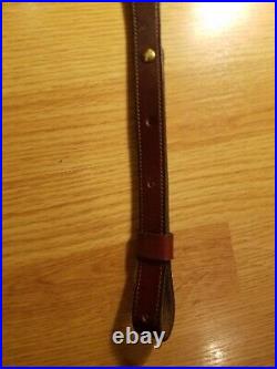 Custom Vintage Deer & Oak Leaf Rifle Sling Withbrass Screws Handmade Craftsmanship