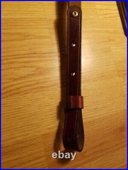 Custom Vintage Deer & Oak Leaf Rifle Sling Withbrass Screws Handmade Craftsmanship