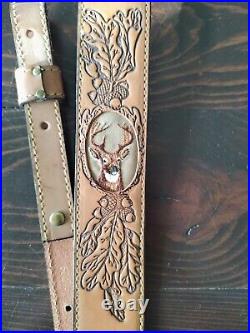 Custom leather rifle sling