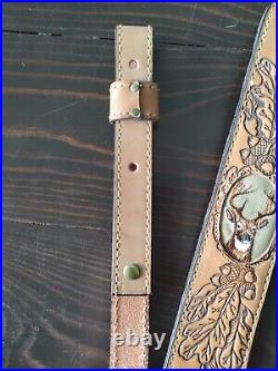 Custom leather rifle sling