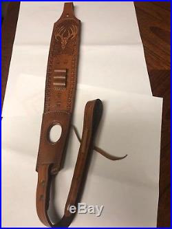 Custom leather rifle sling Marlin Winchester lever action rifles quality
