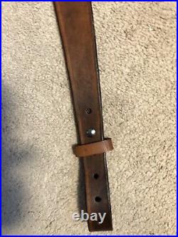 Custom leather rifle sling NEVADA marked JHL hand made in the USA