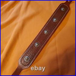 Custom leather rifle sling strap