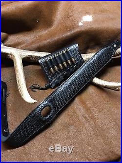 Custom leather sling stock wrap for a Marlin model 1895 45-70