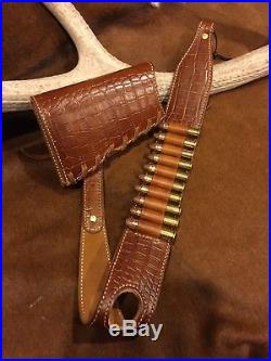 Custom leather stock wrap And Sling Made in the USA Marlin 1895 45-70