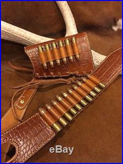 Custom leather stock wrap And Sling Made in the USA Marlin 1895 45-70