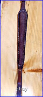 Deer Custom made leather padded rifle or shotgun sling, made in the U. S. A