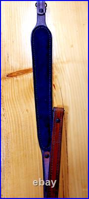 Deer Custom made leather padded rifle or shotgun sling, made in the U. S. A Deer Custom made leather padded rifle or shotgun sling, made in the U. S. A