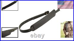 Durable Buffalo Leather Rifle Sling Adjustable Length with Stylish Stitching