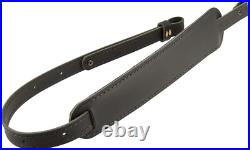 Durable Buffalo Leather Rifle Sling Adjustable Length with Stylish Stitching