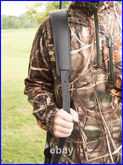 Durable Buffalo Leather Rifle Sling Adjustable Length with Stylish Stitching