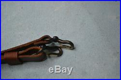 English sporting rifle Vintage Original Hook with thin leather sling used
