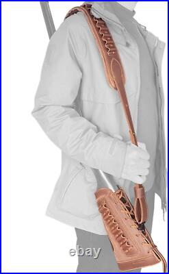 Ergonomic Leather Buttstock with Adjustable Rifle Sling for. 30-30 & Beyond Ergonomic Leather Buttstock with Adjustable Rifle Sling for. 30-30 & Beyond