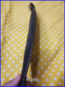 Factory Henry Rifle Leather White Stitched Suede Backed Padded Rifle Sling