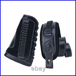 Full Leather Rifle Buttstock Shell Holder +Gun Sling for. 22LR. 22MAG. 17 Hmr Full Leather Rifle Buttstock Shell Holder +Gun Sling for. 22LR. 22MAG. 17 Hmr