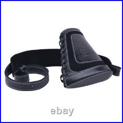 Full Leather Rifle Buttstock Shell Holder +Gun Sling for. 22LR. 22MAG. 17 Hmr Full Leather Rifle Buttstock Shell Holder +Gun Sling for. 22LR. 22MAG. 17 Hmr