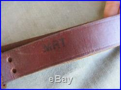GI Issue Leather M-1907 Rifle Sling, M-1 Garand M1903, MRT Marked