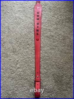 GUN GIRL # 2 Custom Leather Rifle Sling Hand Tooled And Made in the USA