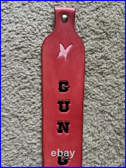 GUN GIRL # 2 Custom Leather Rifle Sling Hand Tooled And Made in the USA