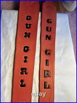 GUN GIRL # 2 Custom Leather Rifle Sling Hand Tooled And Made in the USA