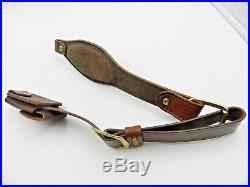 G. William Davis & Son Padded Leather Rifle Sling M Metal Monogram (#6100)