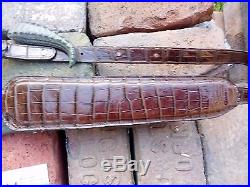 Genuine American Alligator Leather Sling strap Rifle Long gun Shotgun 38 gator B