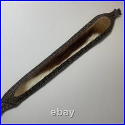 Genuine Axis Deer Hide & Leather Rifle Sling