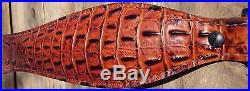 Genuine Leather Cognac Premium Select Gator Rifle Sling