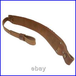 Genuine Leather Gun Recoil Pad with Rifle Shell Holder Cartridge Sling, Heavy