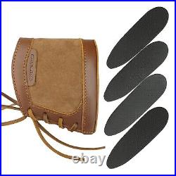 Genuine Leather Gun Recoil Pad with Rifle Shell Holder Cartridge Sling, Heavy