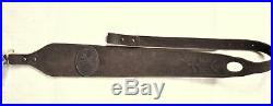 Genuine Leather Rifle Shotgun sling decorated with Roe anti slip suede