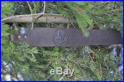 Genuine Leather Rifle or Shotgun sling decorated with wild boar