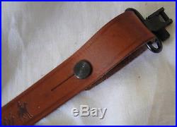 Genuine Marlin Leather Rifle Sling Horse & Rider + Uncle Mike's End Clips