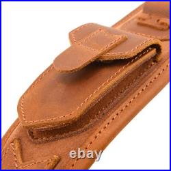 Genuine Rifle Sling Leather Shotgun Ammo Slot Strap for. 45-70.22LR 12GA. 30-30