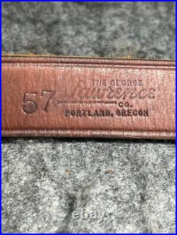 George Lawrence M1903 Springfield Brown Leather Rifle Sling #57 George Lawrence M1903 Springfield Brown Leather Rifle Sling #57