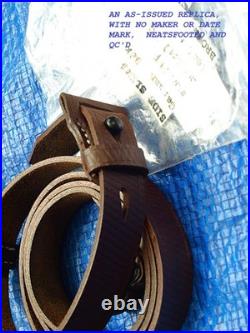 German K98k style side sling repro conditioned premium leather supple and usable German K98k style side sling repro conditioned premium leather supple and usable