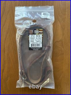 Glenfield Marlin Brown Leather Adjustable Sling 1 Embossed Logo Model 30 60 A